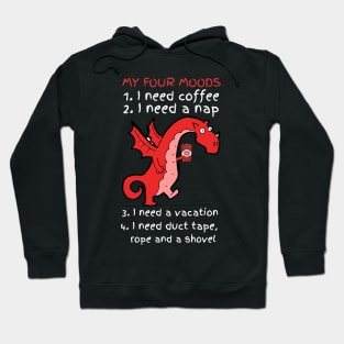 My four moods dragon vintage Hoodie